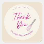 Sticker Carré Merci boulangerie (Devant)