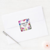 Sticker Carré Merci 🌻 💗 collection de fleurs de champs 🌹 (Enveloppe)