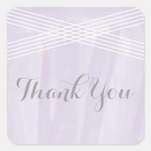 Sticker Carré Merci couleur aquarelle violet