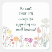 Sticker Carré Merci D'Aider Nos Petites Entreprises (Devant)