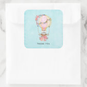 Sticker Carré Merci d'aquarelle à air chaud (Sac)