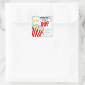 Sticker Carré merci d'avoir fait cette année pop classe quitter (Sac)