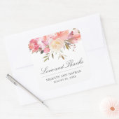 Sticker Carré Merci de bouquet de couleur d'eau florale (Enveloppe)