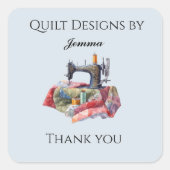 Sticker Carré Merci de conception de surfaces composées (Devant)