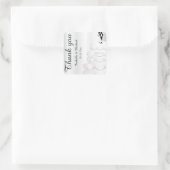 Sticker Carré Merci de gâteau mariage (Sac)