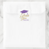 Sticker Carré Merci De Graduation Purple Et Or De 2025 (Sac)