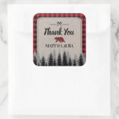 Sticker Carré Merci de la sériole de bison (Sac)