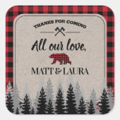 Sticker Carré Merci de la sériole de bison (Devant)