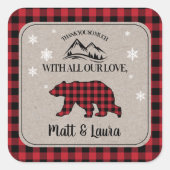 Sticker Carré Merci de la sériole de bison (Devant)