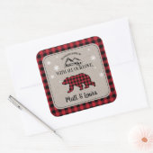 Sticker Carré Merci de la sériole de bison (Enveloppe)