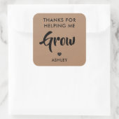 Sticker Carré Merci de m'aider à développer des autocollants, Kr (Sac)