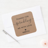 Sticker Carré Merci de m'asperger avec l'étiquette cadeau d'amou (Enveloppe)