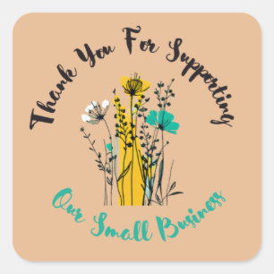 STICKER CARRÉ MERCI DE SOUTIEN À NOS PETITES ENTREPRISES