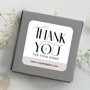 Sticker Carré Merci d'entreprise simple et moderne de police Ser