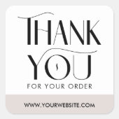 Sticker Carré Merci d'entreprise simple et moderne de police Ser (Devant)