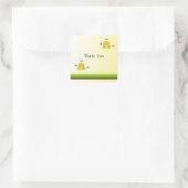 Sticker Carré Merci des abeilles et des rayures (Sac)