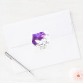 Sticker Carré Merci d'orchidée violet floral (Enveloppe)