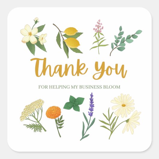 Sticker Carré Merci Enveloppe (Devant)