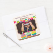 Sticker Carré Merci Favoriser Joyeux Anniversaire Cupcakes Bunti (Enveloppe)