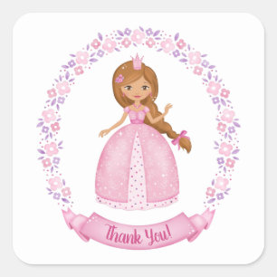 Sticker Carré Merci Fille Anniversaire