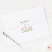 Sticker Carré Merci fleur sauvage Baby shower (Enveloppe)