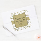 Sticker Carré Merci : Gold et White 75th Birthday Party (Enveloppe)