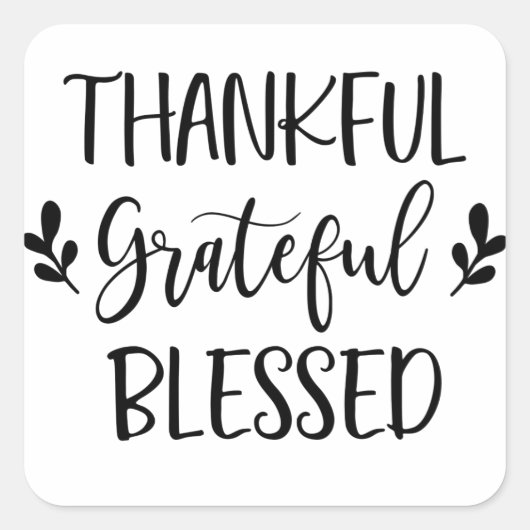 Sticker Carré Merci gracieux béni (Devant)