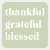 Sticker Carré Merci gracieux béni | Citation d'action de grâces (Devant)
