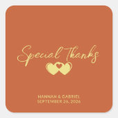 Sticker Carré Merci mariage (Devant)