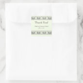 Sticker Carré Merci Mariage de frontière Art déco (Sac)