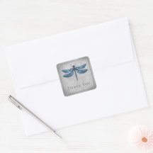Merci Mariage de libellules à bijoux bleu