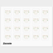 Sticker Carré Merci Mariage Eucalyptus Favoriser (Feuille)