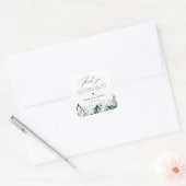 Sticker Carré Merci Mariage naturel (Enveloppe)