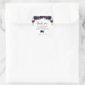 Sticker Carré Merci Marine bordeaux boho chic mariage (Sac)