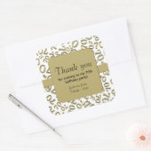 Sticker Carré Merci : Or/Blanc 70e anniversaire Motif de numéro (Enveloppe)