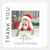Sticker Carré Merci photo pour enfants (Devant)