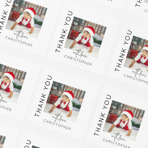 Sticker Carré Merci photo pour enfants