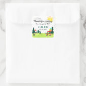 Sticker Carré Merci Pour Balancer Par Kid Golf Pro Anniversaire (Sac)