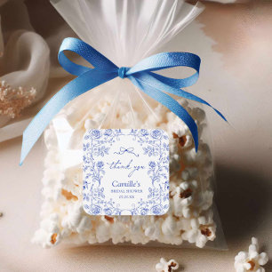 Sticker Carré Merci pour la fête de mariage Something Blue