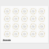 Sticker Carré Merci pour le Baby shower Bee-ing Here (Feuille)