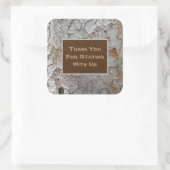 Sticker Carré Merci pour rester Cabine appréciations des clients (Sac)