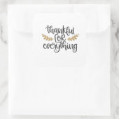 Sticker Carré Merci pour tout Thanksgiving drôle (Sac)