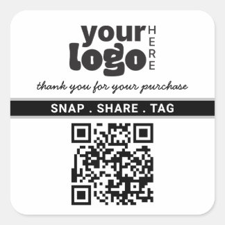 Sticker Carré Merci Pour Votre Achat Simple Petite Entreprise