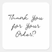 Sticker Carré Merci pour votre commande ! (Devant)