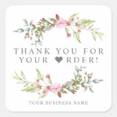 Sticker Carré Merci pour votre commande Articles Artistes Garlan (Devant)