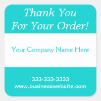 Merci Pour Votre Commande Business Turquoise Strip