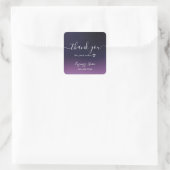 Sticker Carré Merci pour votre commande Elegant Purple Business (Sac)