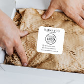 Sticker Carré Merci Pour Votre Commande Icône Sociale Logo Profe