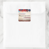 Sticker Carré Merci pour votre service (Sac)