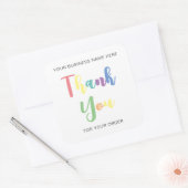 Sticker Carré Merci pour votre typographie de commande (Enveloppe)